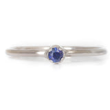 Anillo Oro Blanco con Zafiro .05 ct