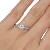 Anillo de Compromiso Diamante Central .52 ct, Diamantes Laterales .20 ctw