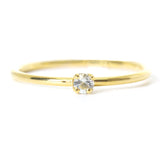 Anillo Oro Amarillo con Aquamarina .05 ct