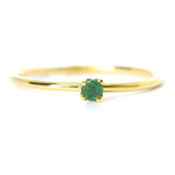 Anillo Oro Amarillo con Esmeralda .05 ct
