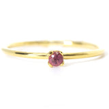 Anillo Oro Amarillo con Turmalina Rosa .05 ct