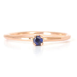 Anillo Oro Rosa con Zafiro .05 ct