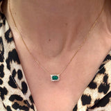 Collar Esmeralda con Diamantes