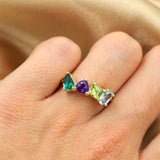 Churumbela Familiar con Esmeralda, Amatista, Peridoto y Aguamarina