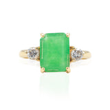 Anillo Oro Amarillo Esmeralda 2.00 ct y Diamantes .24 ctw