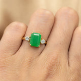 Anillo Oro Amarillo Esmeralda 2.00 ct y Diamantes .24 ctw