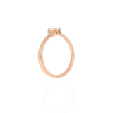 Solitario Oro Rosa Diamante Baguette .25 ct