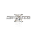 Anillo de Compromiso Diamante Princess .92 ct, Diamantes Princess .15 ctw