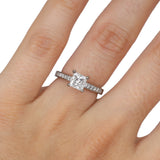 Anillo de Compromiso Diamante Princess .92 ct, Diamantes Princess .15 ctw