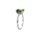 Solitario Oro Blanco Peridoto 1.70 ct