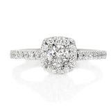 Anillo de Compromiso Halo-Pavé .50 ctw