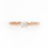 Solitario Oro Rosa Diamante .15 ct
