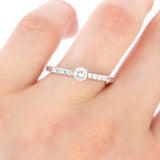 Anillo de Compromiso Diamante Central .20 ct, Diamantes Laterales .10 ctw