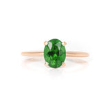 Solitario Oro Rosa Esmeralda 1.50 ct