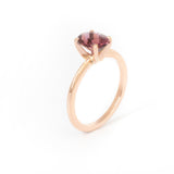 Solitario Oro Rosa Turmalina Rosa 1.20 ct