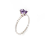 Solitario Oro Blanco Amatista 1.00 ct