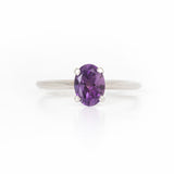 Solitario Oro Blanco Amatista 1.00 ct