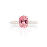 Solitario Oro Blanco con Turmalina Rosa 1.70 ct