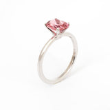 Solitario Oro Blanco con Turmalina Rosa 1.70 ct