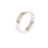 Argolla Caballero Oro Blanco 6mm con diseño