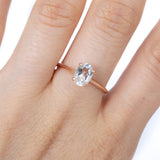 Solitario Oro Rosa con Aquamarina 1.00 ct