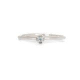 Anillo Oro Blanco con Aquamarina .05 ct.