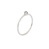 Anillo Oro Blanco con Aquamarina .05 ct.