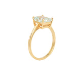 Solitario Oro Amarillo Aquamarina 2.00 ct