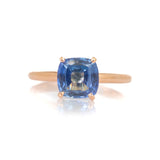 Solitario Oro Rosa Zafiro Cushion 2.15 ct
