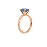 Solitario Oro Rosa Zafiro Cushion 2.15 ct