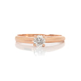 Solitario Oro Rosa Diamante .20 ct
