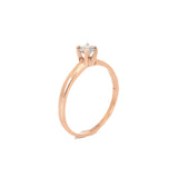Solitario Oro Rosa Diamante .20 ct
