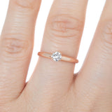 Solitario Oro Rosa Diamante .20 ct