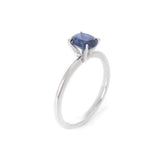 Solitario Oro Blanco Zafiro Oval 2.00 ct