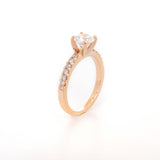 Anillo de Compromiso Diamante Central .80 ct, Diamantes Laterales .24 ctw