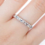 Churumbela Oro Blanco Diamante .20 ctw y Aguamarina .25 ctw