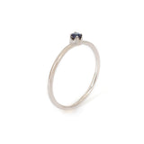 Anillo Oro Blanco con Zafiro .05 ct