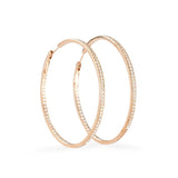 Arracadas Oro Rosa 18k con Diamante 4.00 ctw