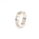 H32 Argolla Caballero Oro Blanco 6mm