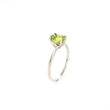 Solitario Oro Blanco Peridoto 1.00 ct
