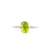 Solitario Oro Blanco Peridoto 1.00 ct