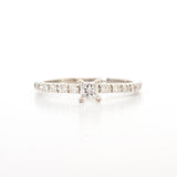 Anillo de Compromiso Diamante Central Princess .15 ct, Diamantes Laterales .12 ctw