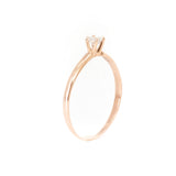 Solitario Oro Rosa Diamante .15 ct