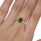 Solitario Oro Rosa Esmeralda 1.50 ct
