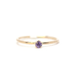 Anillo Oro Rosa con Amatista .05 ct