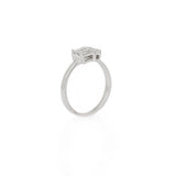 Anillo Oro Blanco Cluster Baguettes .60 ctw