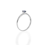 Solitario Oro Blanco Zafiro .15 ct
