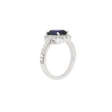 Anillo Oro Blanco Zafiro 2.00 ct y Diamantes .44 ctw