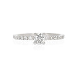 Anillo de Compromiso Diamante Central .35 ct, Diamantes Laterales .12 ctw