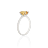 Solitario Oro Blanco Citrina 1.10 ct